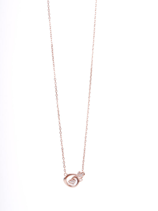 Amee Eternal Feline Bond Silver Necklace