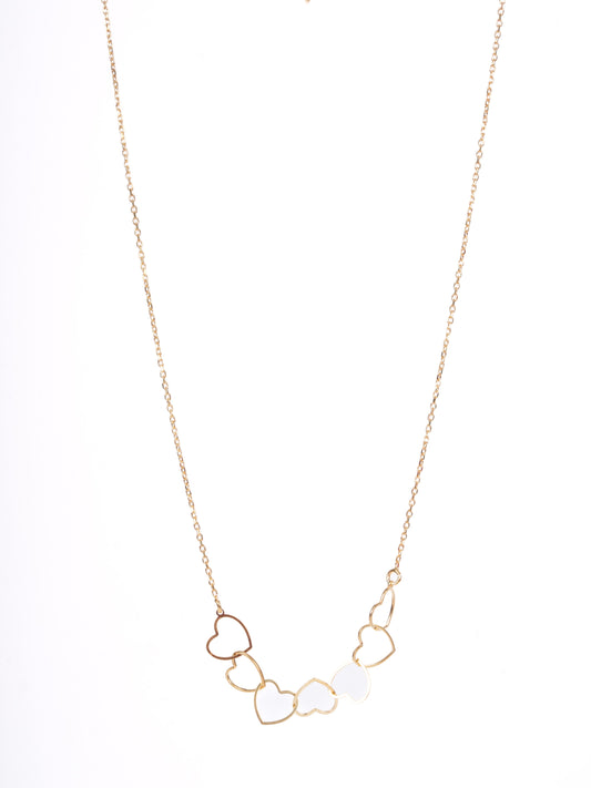 Amee Endless Love Line Silver Necklace