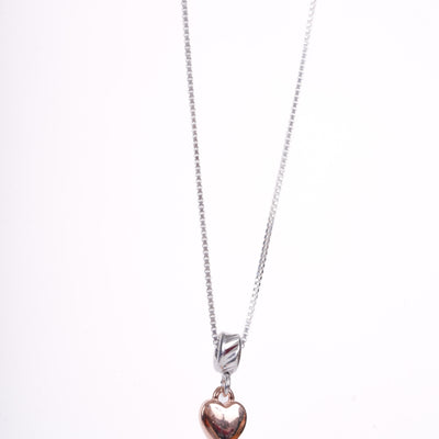 Amee Cupid's Heart Silver Necklace
