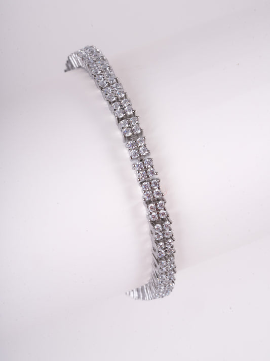 Amee Dazzle Strip Silver Bracelet
