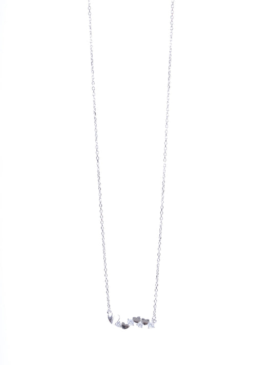 Amee Heartline Glow Silver Necklace