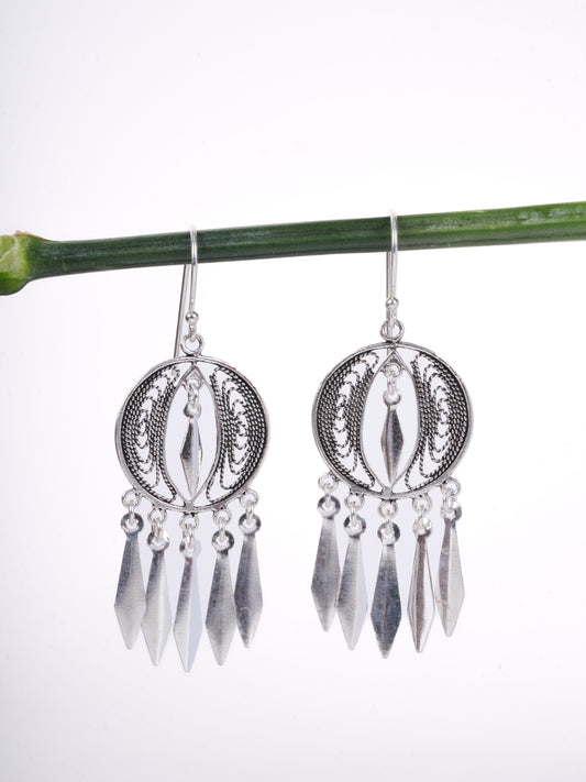 Amee Circle of Strength Silver Earrings