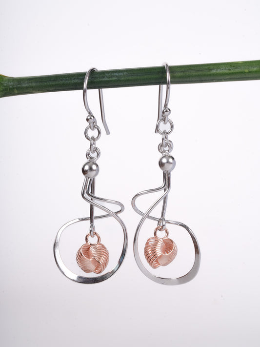 Amee Twisted Love Silver Earrings