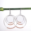 Amee Beaded Hoops Silver Earrings