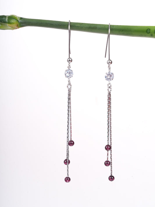 Amee Lush Lines Silver Earrings