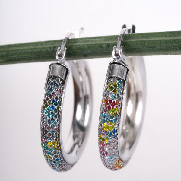 Amee Joy Hoops Silver Earrings