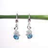 Amee Blue Flame Silver Earrings
