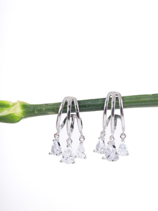 Amee Crystal Chimes Silver Earrings