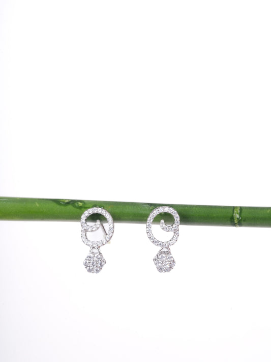 Amee Celestial Swirl Silver Earrings