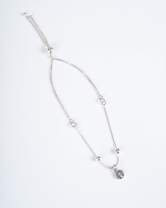 Amee Spirit Coin Silver Anklet