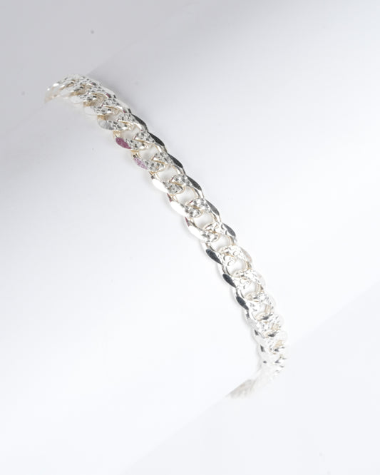 Amee Alpha Link Silver Bracelet