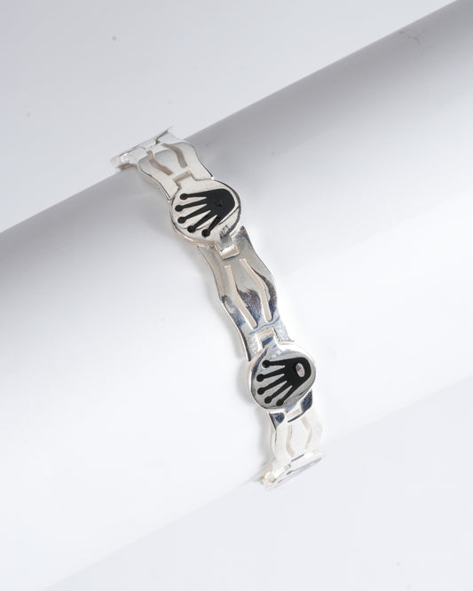 Amee Rolex Crown Link Silver Bracelet