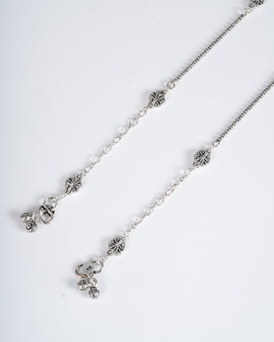 Amee Tradition Trail Silver Anklets