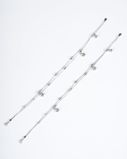 Amee SilverDust Silver Anklets